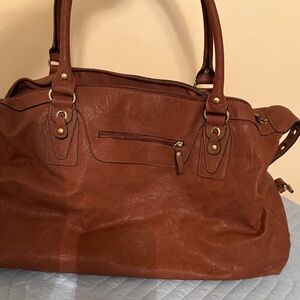 Elegant Brown Leather Tote Bag